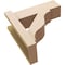 Ekena Millwork 6-in W x 16-in D x 16-in H Funston Block Rough Cedar Woodgrain TimberThane Outlooker, Primed Tan OUTUR060X16X16FST44RCPR - alternate 5